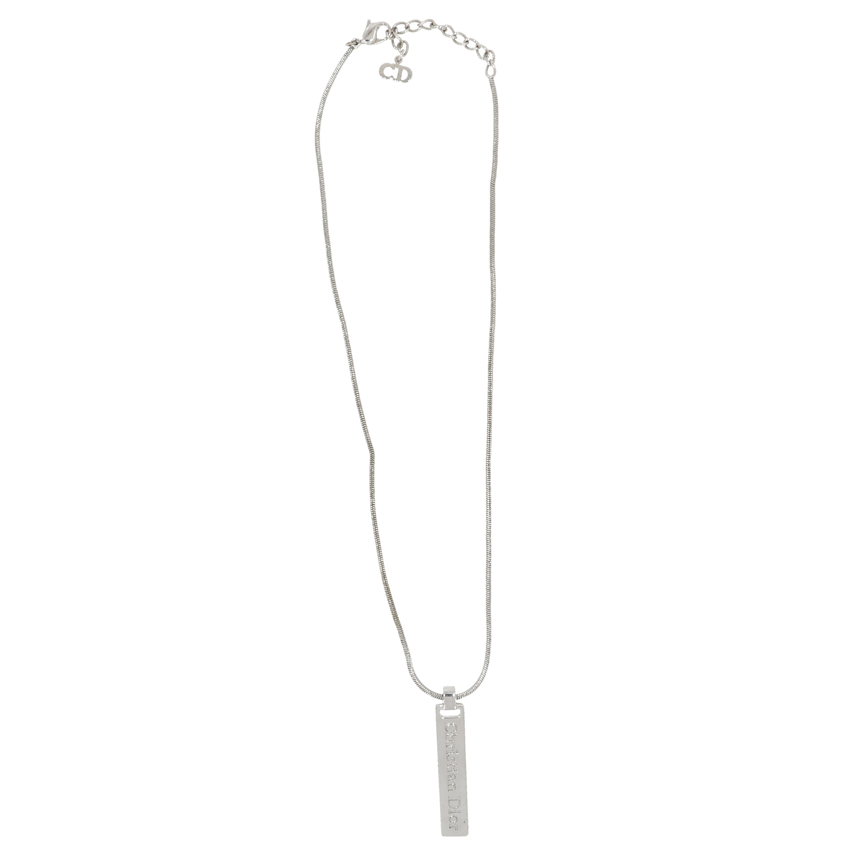 CHRISTIAN DIOR Necklace in Silver Metal