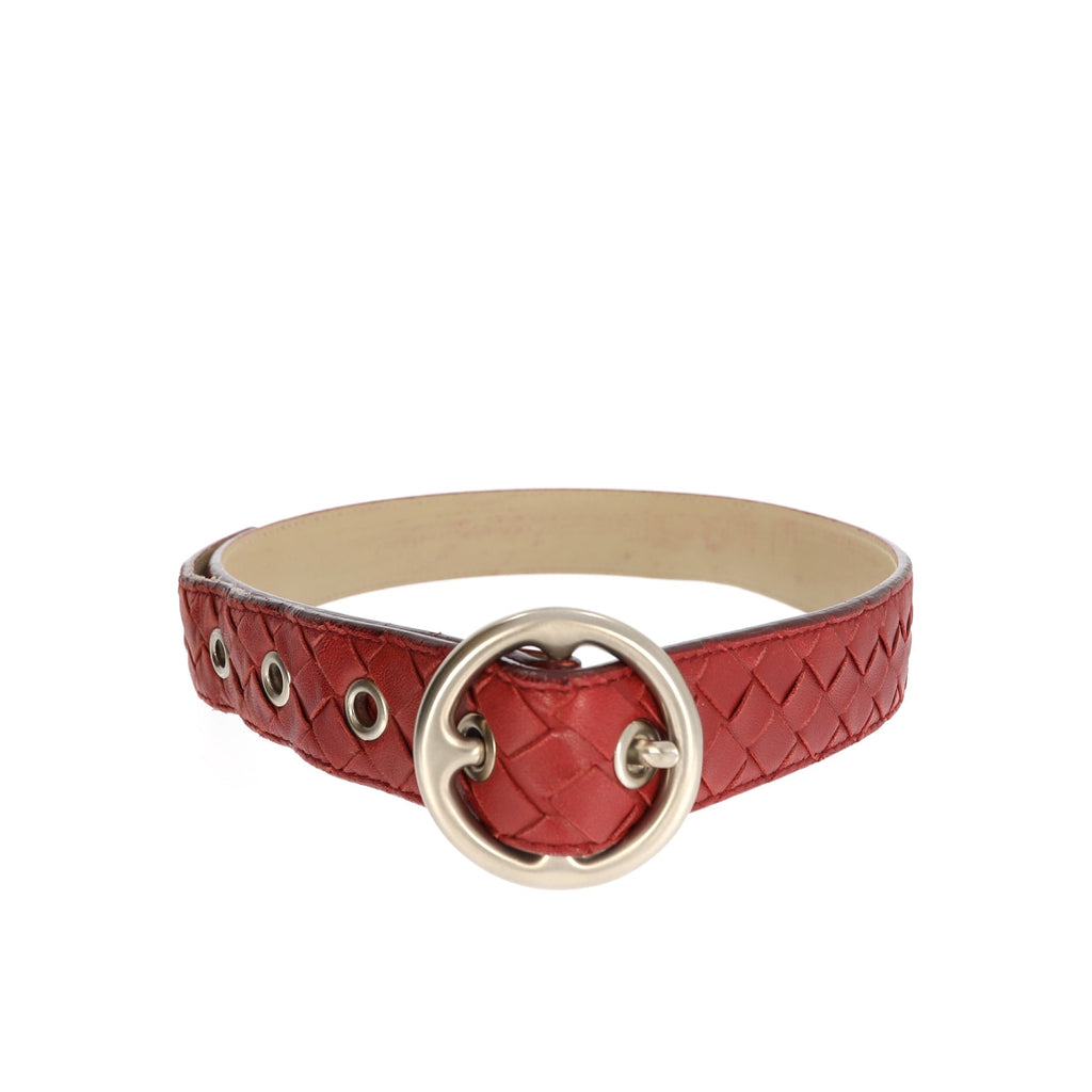 BOTTEGA VENETA Belt in Bordeaux Leather