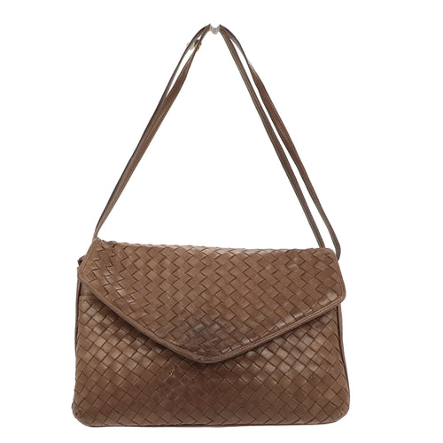 BOTTEGA VENETA Shoulder Bag in Brown Leather