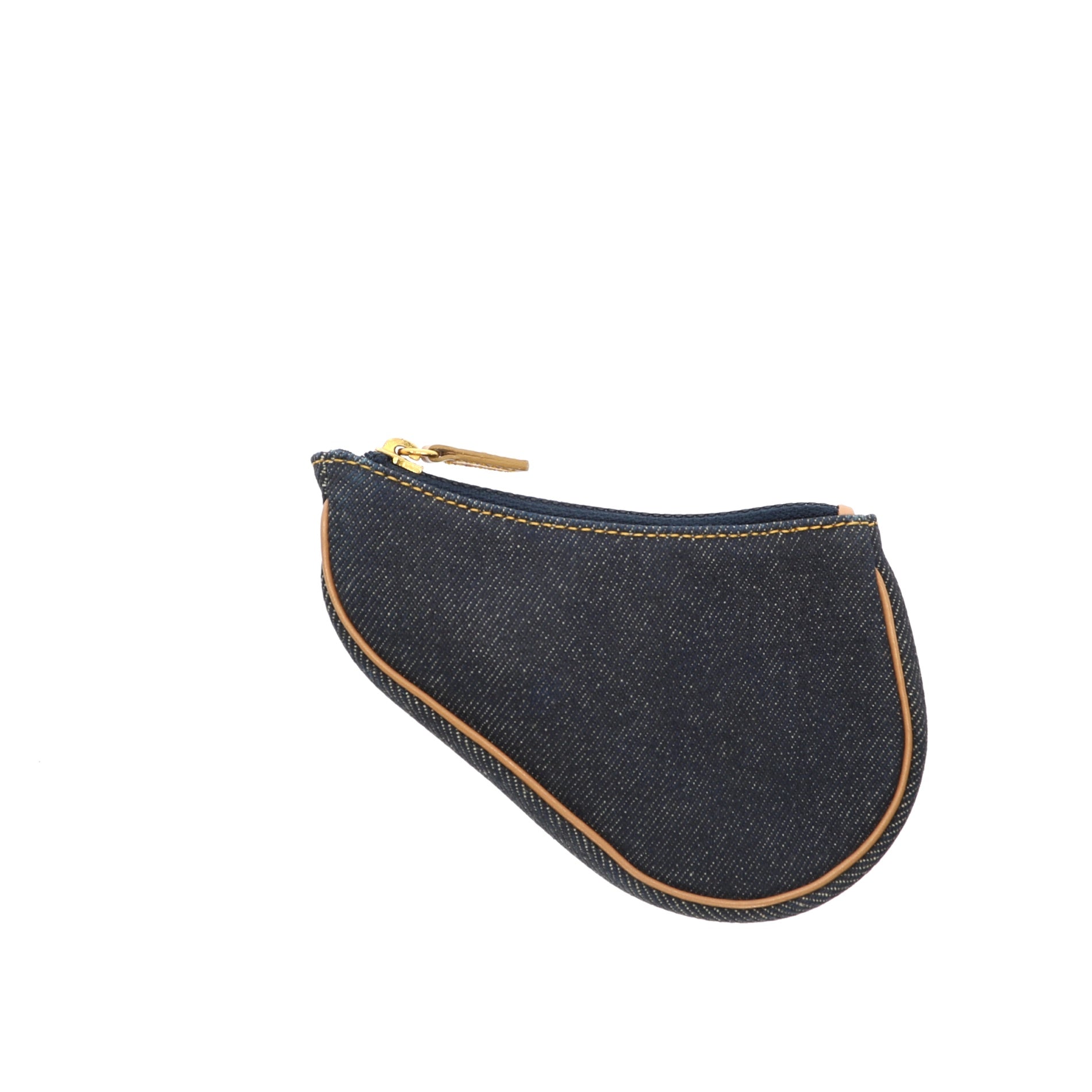 CHRISTIAN DIOR Saddle Wallet in Blue Denim/Jeans