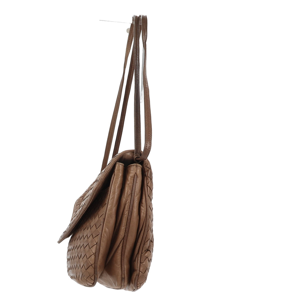 BOTTEGA VENETA Shoulder Bag in Brown Leather