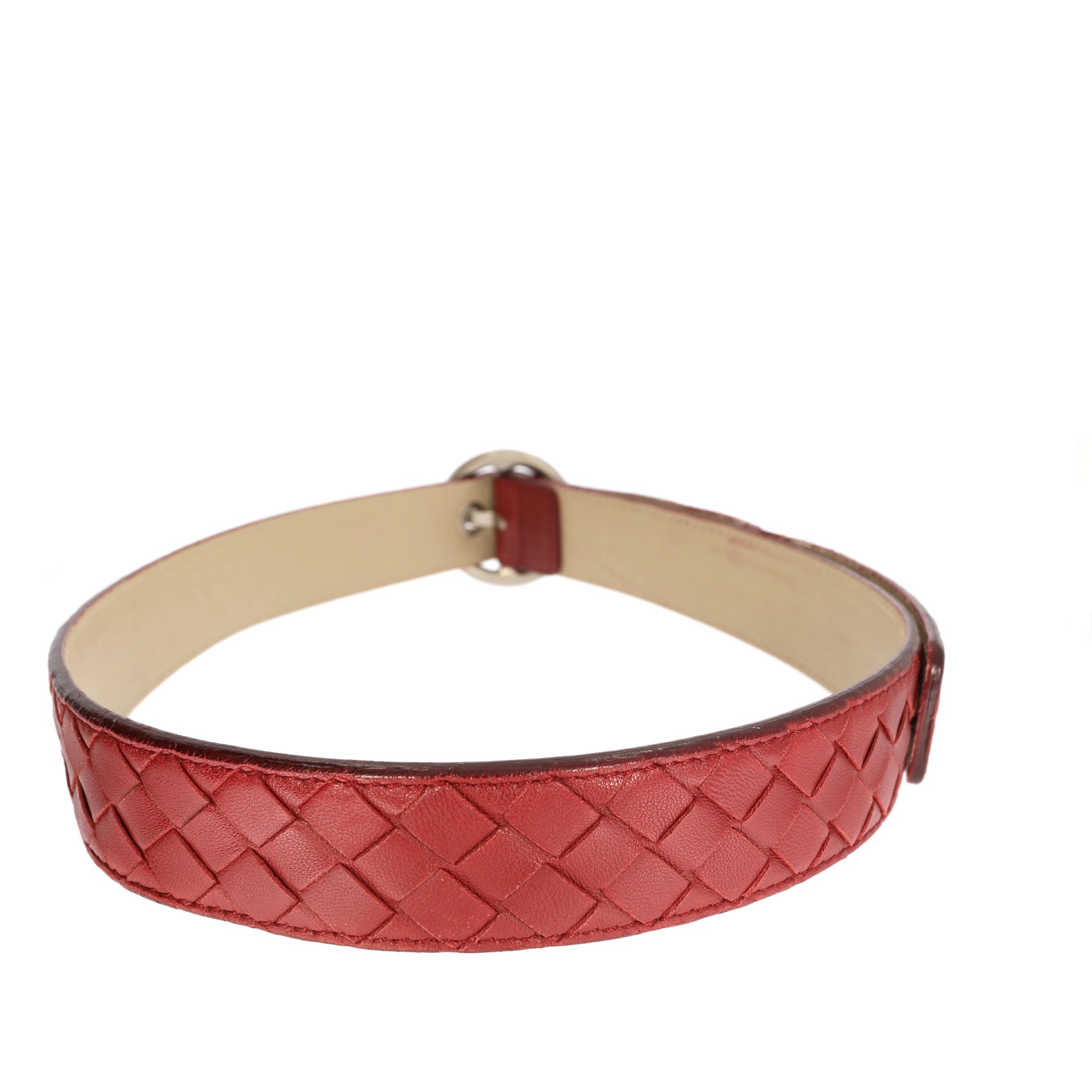 BOTTEGA VENETA Belt in Bordeaux Leather