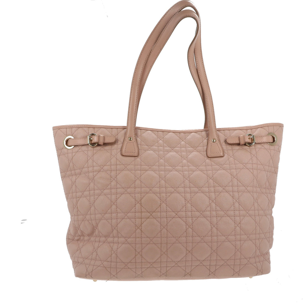 CHRISTIAN DIOR Panarea Shoulder Bag in Pink Canvas