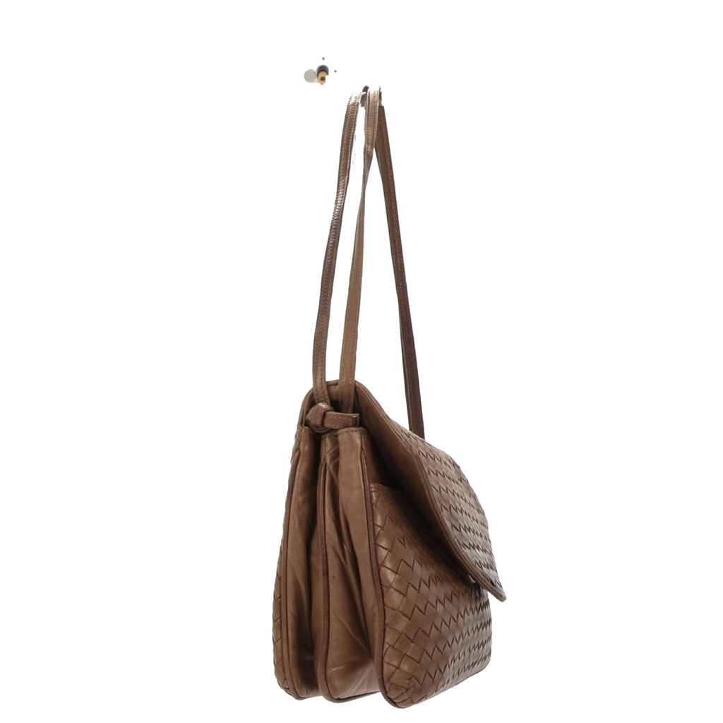 BOTTEGA VENETA Shoulder Bag in Brown Leather