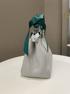 Fendi Bow Peekaboo Mini Grey/ Green Nappa Leather