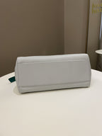 Fendi Bow Peekaboo Mini Grey/ Green Nappa Leather
