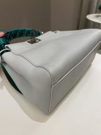 Fendi Bow Peekaboo Mini Grey/ Green Nappa Leather