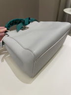 Fendi Bow Peekaboo Mini Grey/ Green Nappa Leather