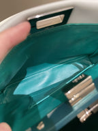 Fendi Bow Peekaboo Mini Grey/ Green Nappa Leather