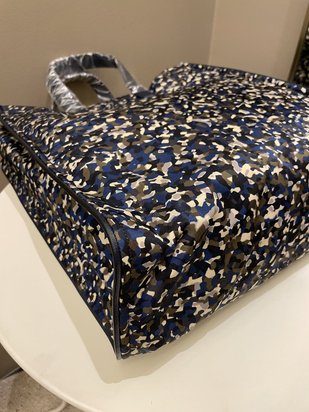 Fendi Printed Monster Tote Bag Navy Nylon