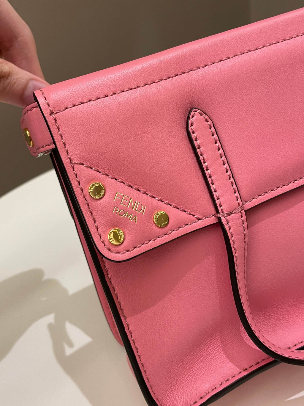 Fendi Grace Small Flip Tote Pink Calfksin