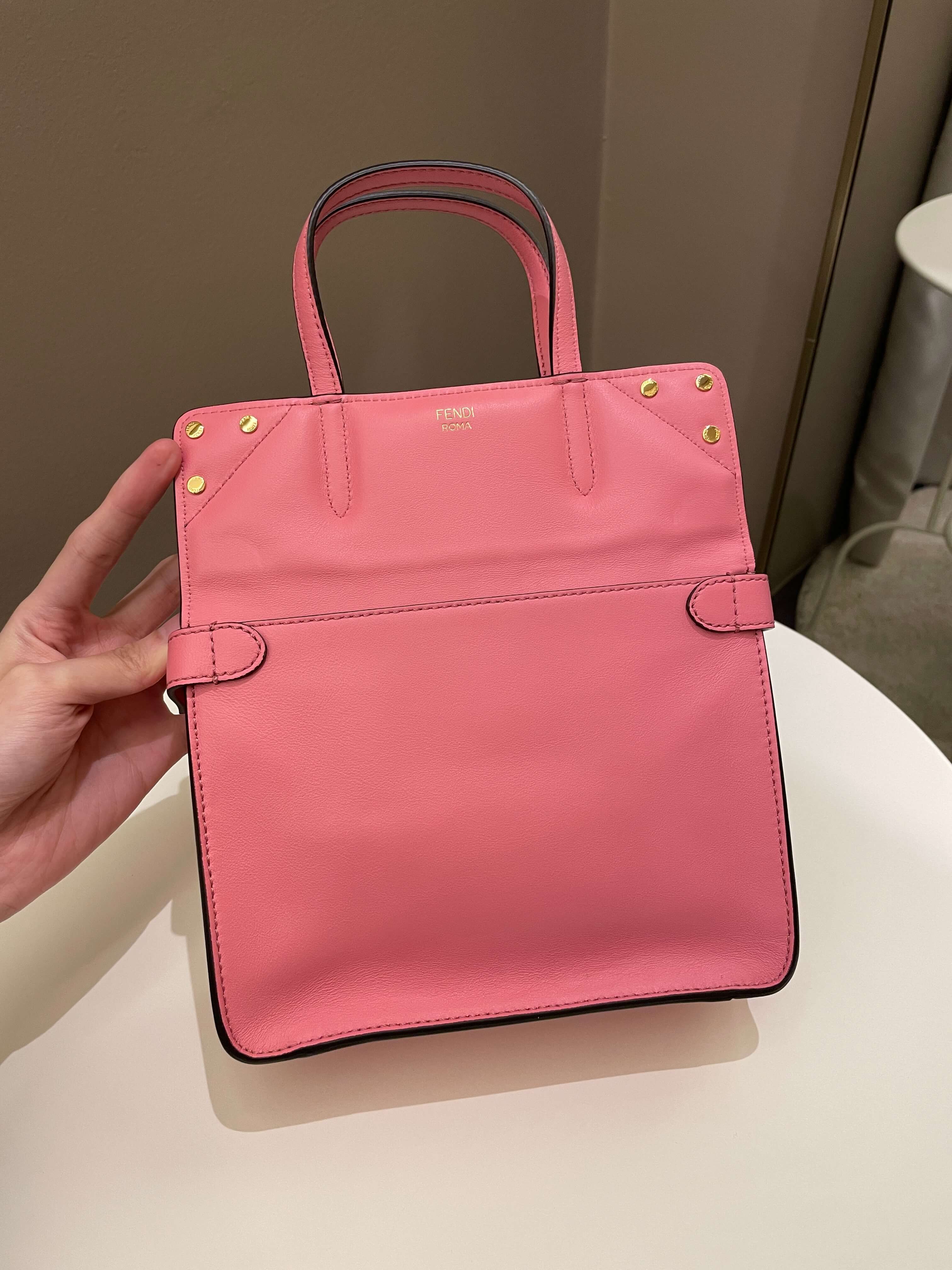 Fendi Grace Small Flip Tote Pink Calfksin