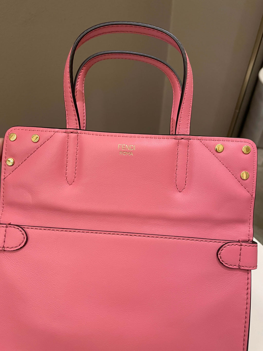Fendi Grace Small Flip Tote Pink Calfksin