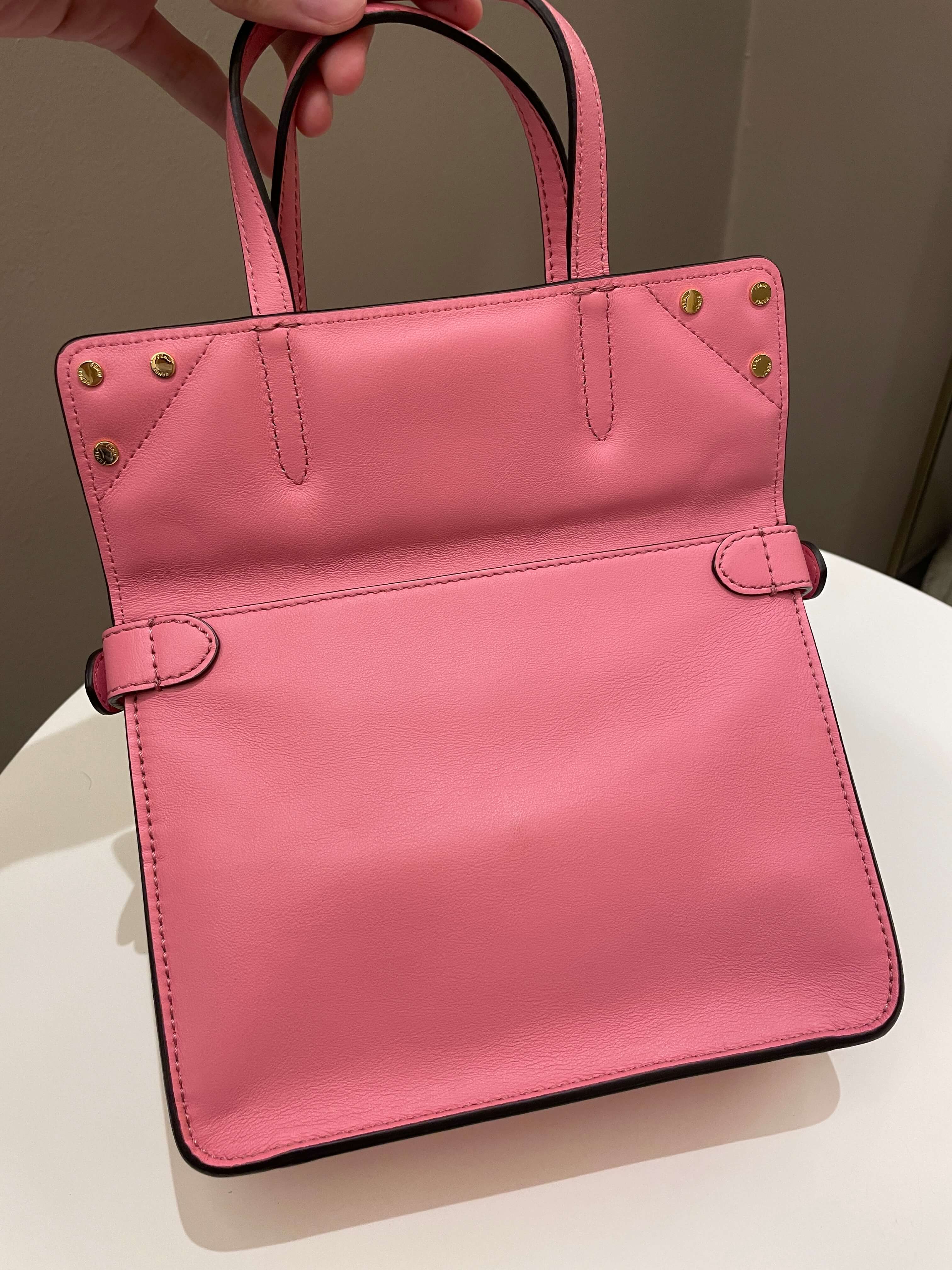 Fendi Grace Small Flip Tote Pink Calfksin