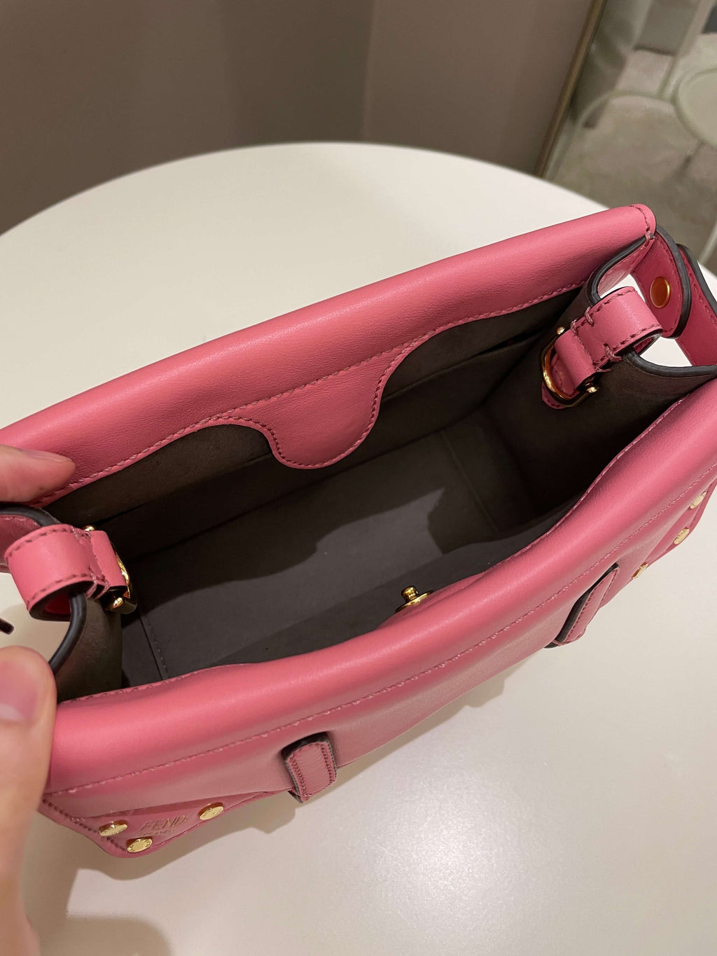 Fendi Grace Small Flip Tote Pink Calfksin