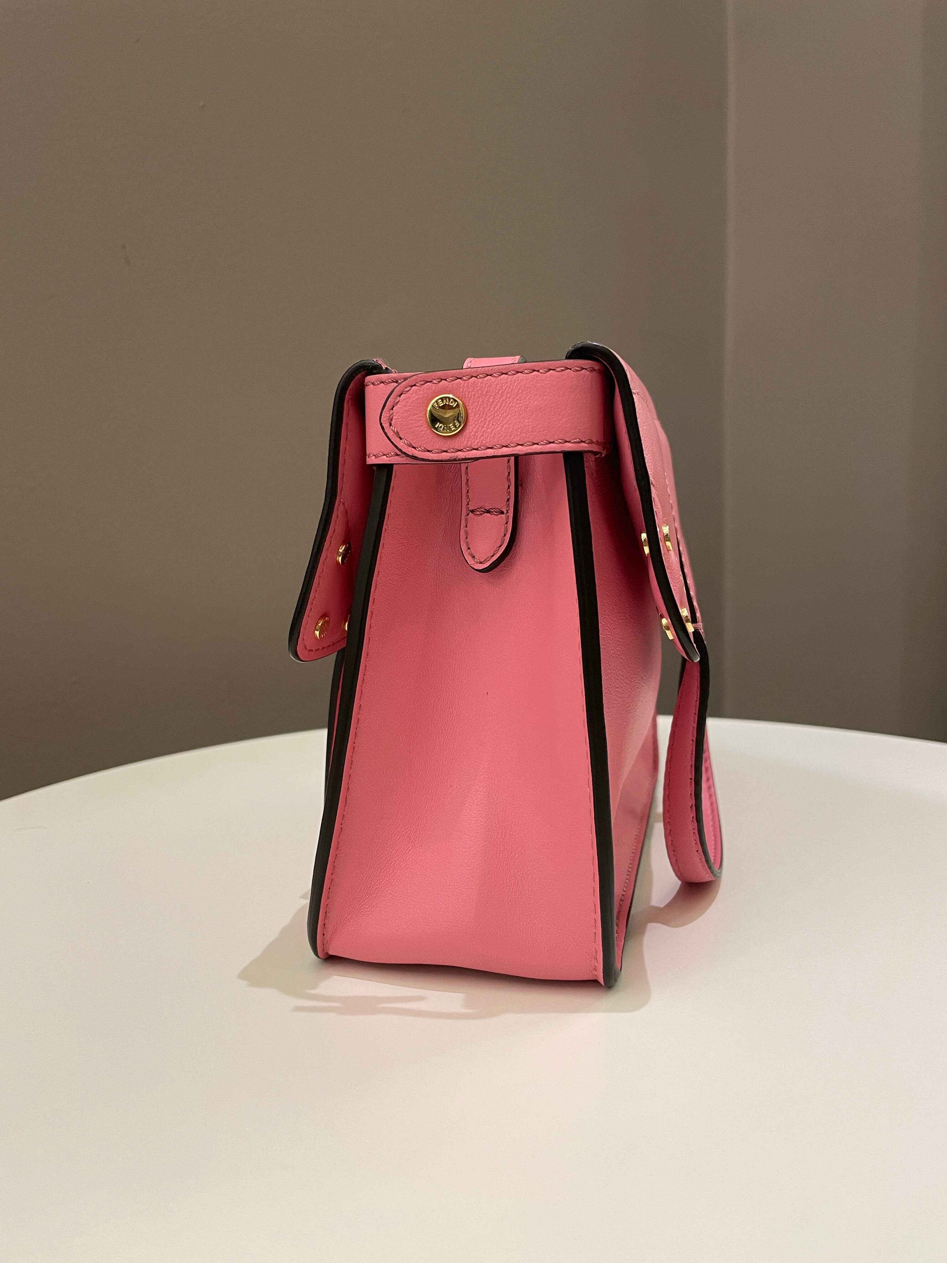 Fendi Grace Small Flip Tote Pink Calfksin