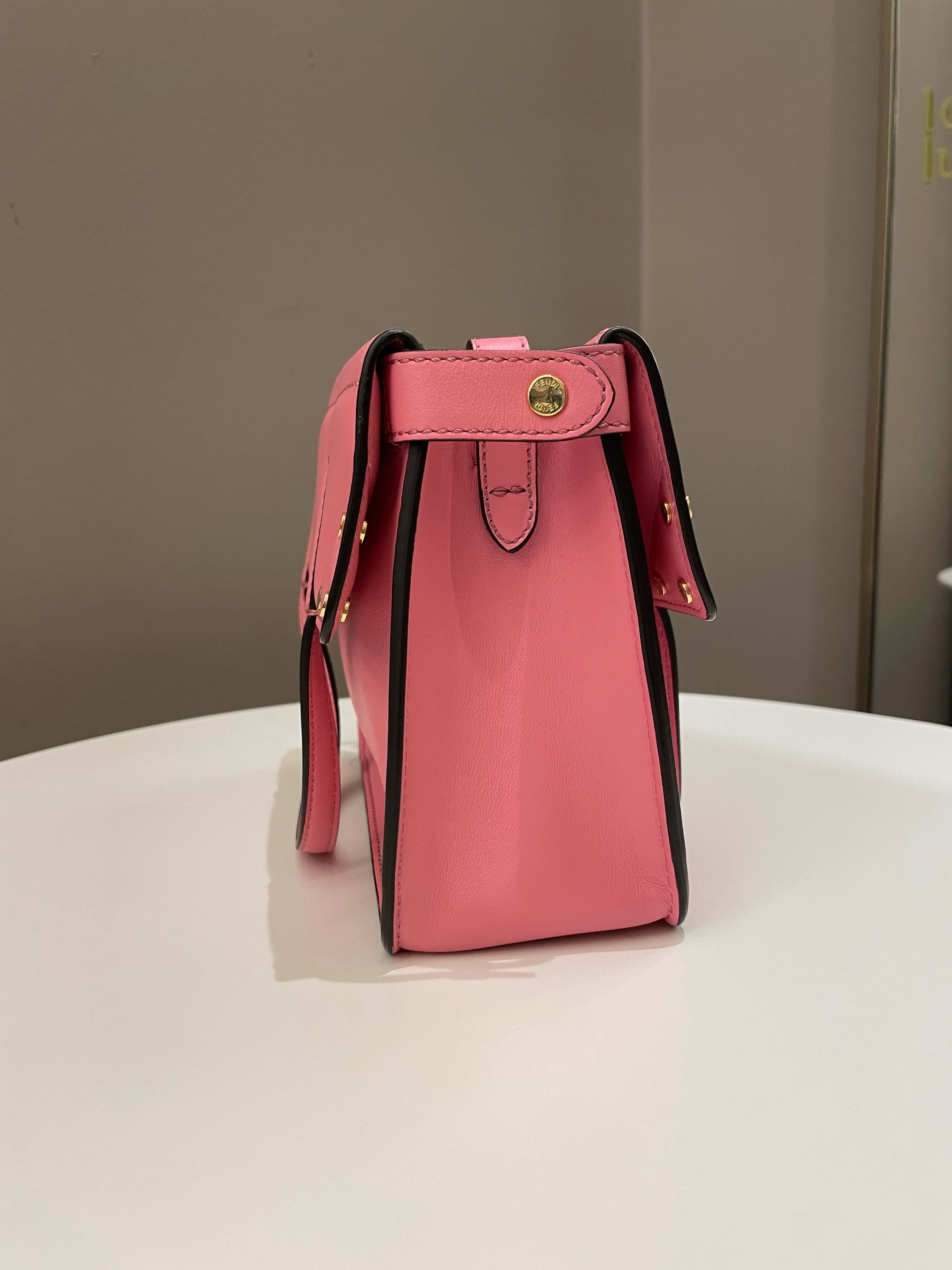 Fendi Grace Small Flip Tote Pink Calfksin