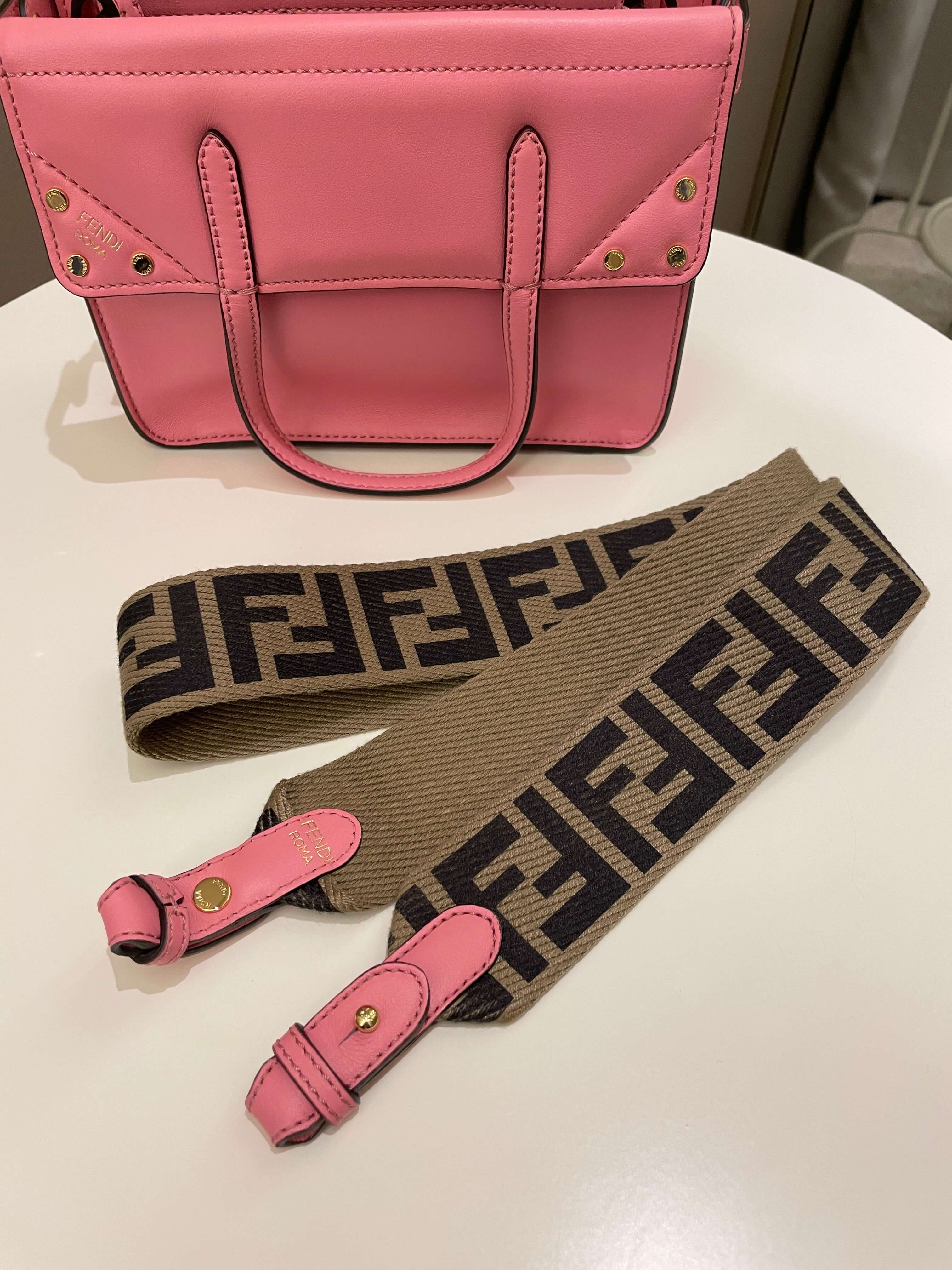 Fendi Grace Small Flip Tote Pink Calfksin