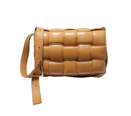 Bottega Veneta Camel Padded Cassette Crossbody Bag