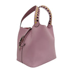Hermes Epsom Tressage De Cuir Picotin Lock 22 Mauve Sylvestre Rouge H Jaune De Naples