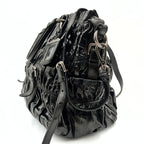 PRADA Shopper shoulder bag in black Gaufre paint