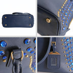 PRADA Prada Prada Bijoux shoulder bag in blue Saffiano leather