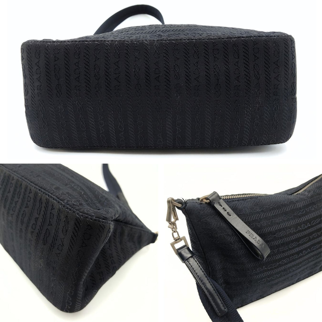 PRADA shoulder bag in blue monogram nylon