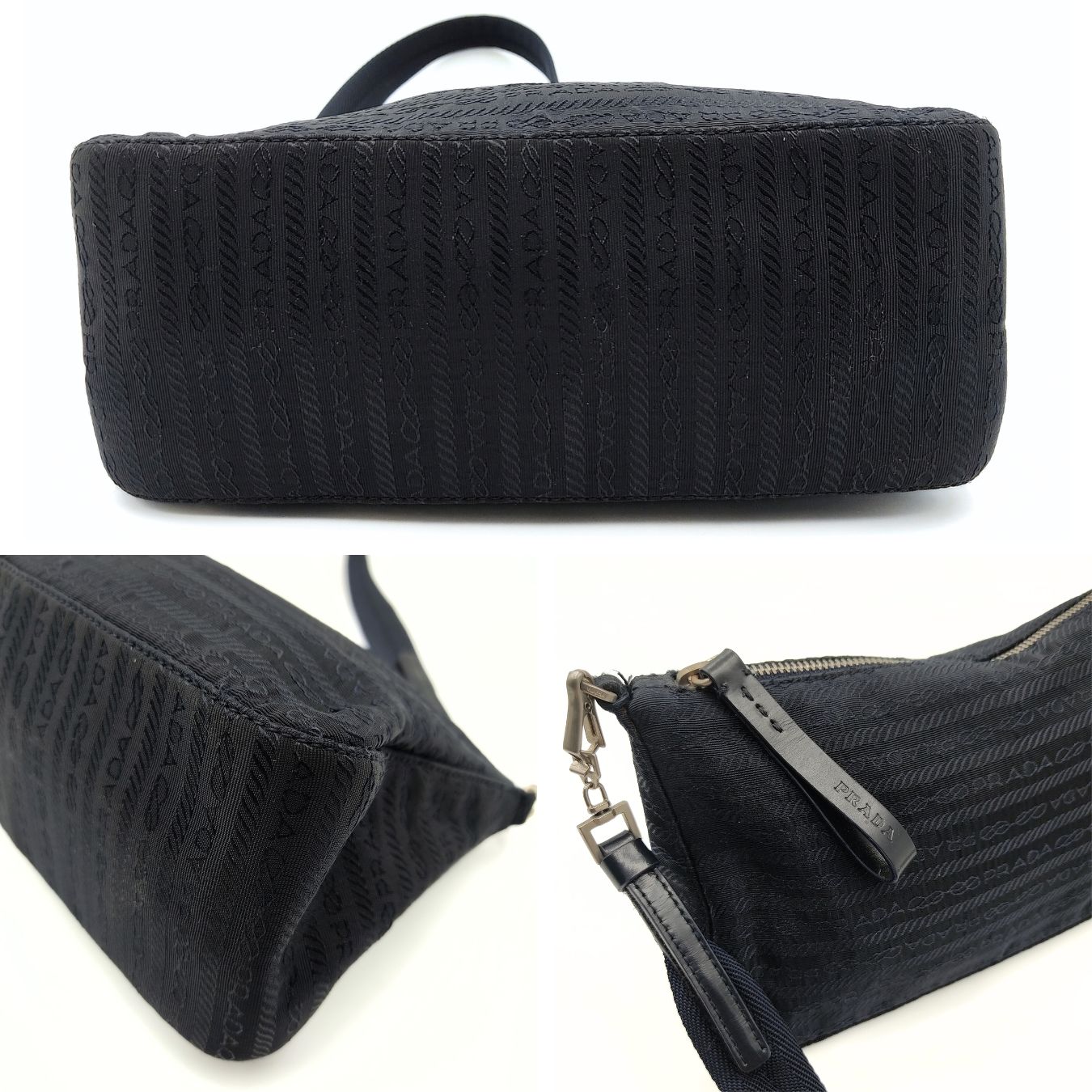 PRADA shoulder bag in blue monogram nylon