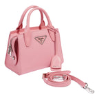 Prada Kristen Saffiano Top Handle Mini Tote Crossbody Bag Petalo Pink