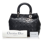 Dior Soft Lady Dior Large Black Cannage Silver