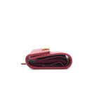 Chanel Caviar Chevron Quilted Boy Compact Wallet Red
