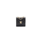 Chanel Lambskin Quilted Mini Trendy CC Chain Wallet Black