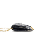 Dior Saddle Wallet with Chain Blue Oblique Jacquard