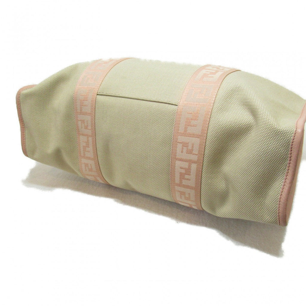 Fendi Zucca Trim Canvas Tote Bag - '10s