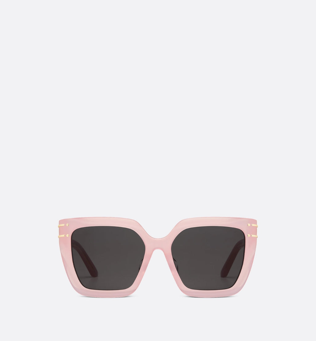 Diorsignature S10F Sea Glass Pink Square Sunglasses