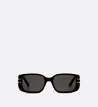 Diorsignature S12I Black Rectangular Sunglasses