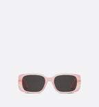 Diorsignature S12I Sea Glass Pink Rectangular Sunglasses
