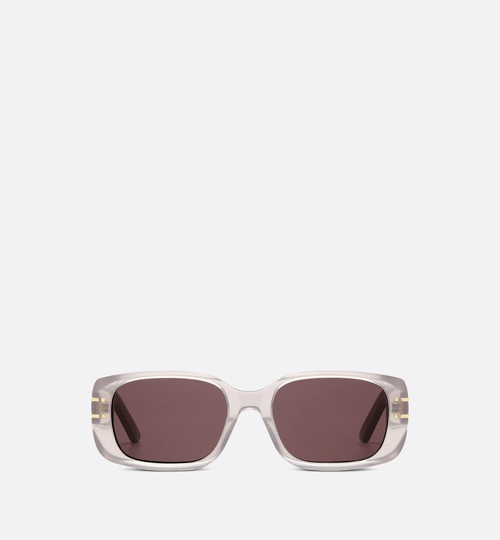 Diorsignature S12I Mink Gray Rectangular Sunglasses