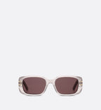 Diorsignature S12I Mink Gray Rectangular Sunglasses