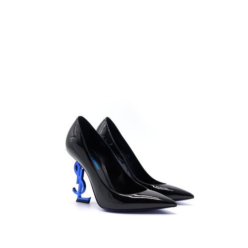 Saint Laurent Paris Black Patent Leather Opyum Pointed Toe Pumps
