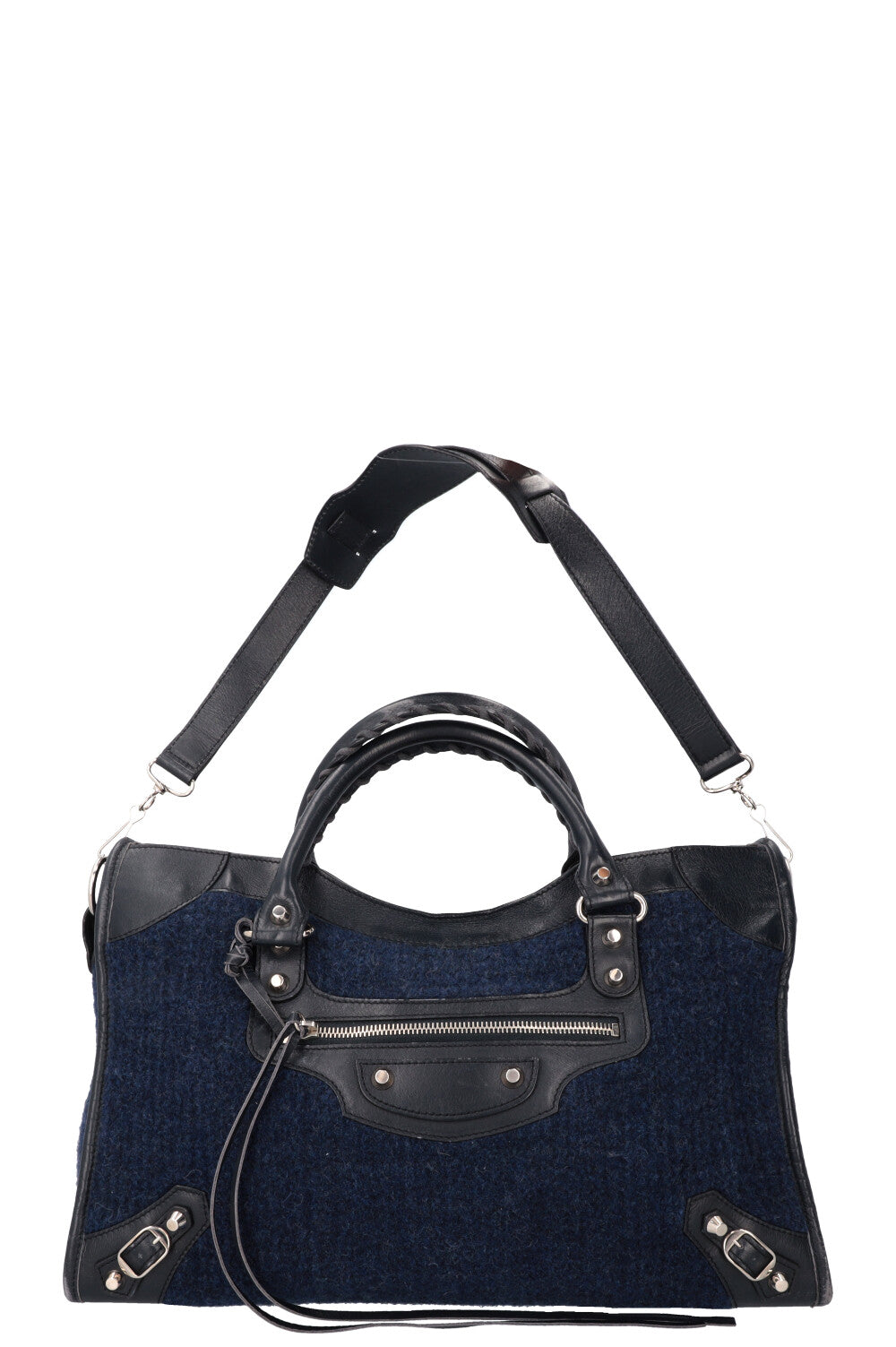 BALENCIAGA Medium City Bag Felt Navy