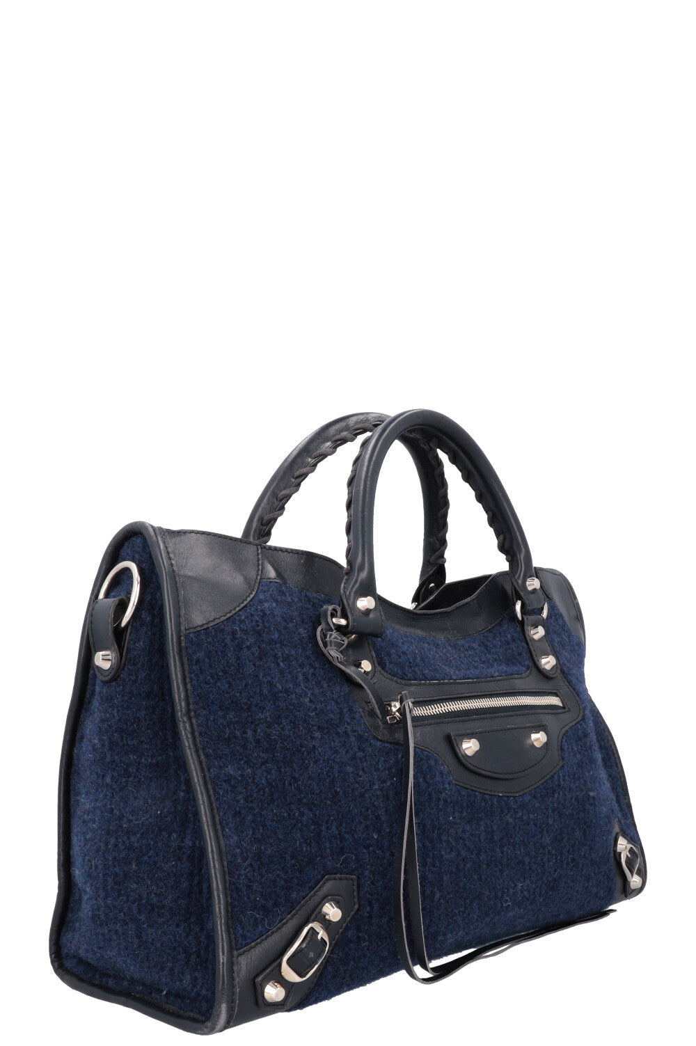 BALENCIAGA Medium City Bag Felt Navy