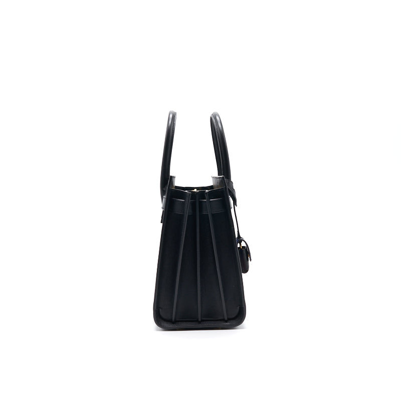 Saint Laurent Paris Black Leather Limited Baby Sac De Jour Tote