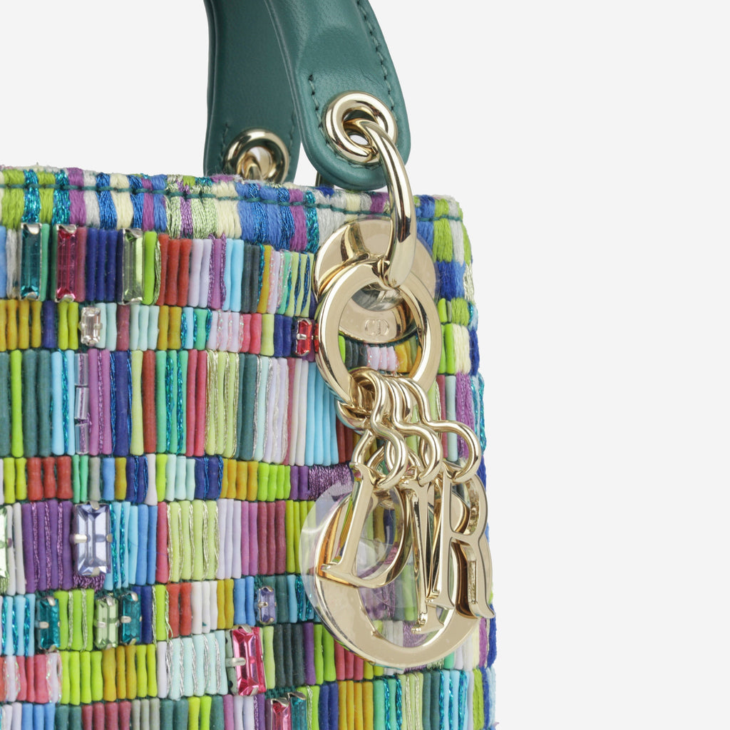 Dior Micro Lady Dior - Minjung Kim Beaded Teal