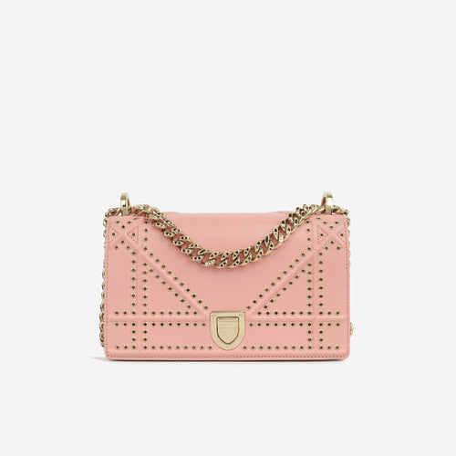 Dior Small Diorama - Studded Rose