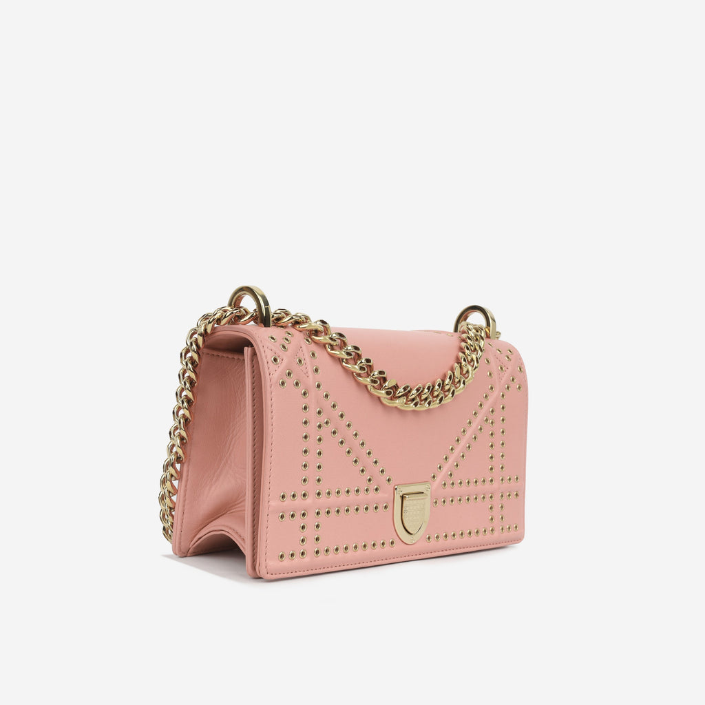 Dior Small Diorama - Studded Rose