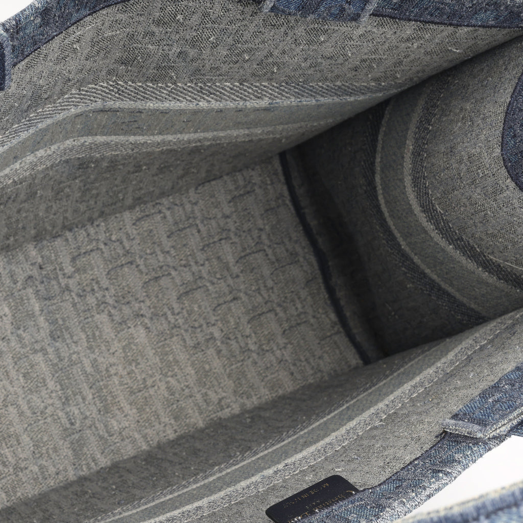 Dior Large Book Tote - Blue Denim