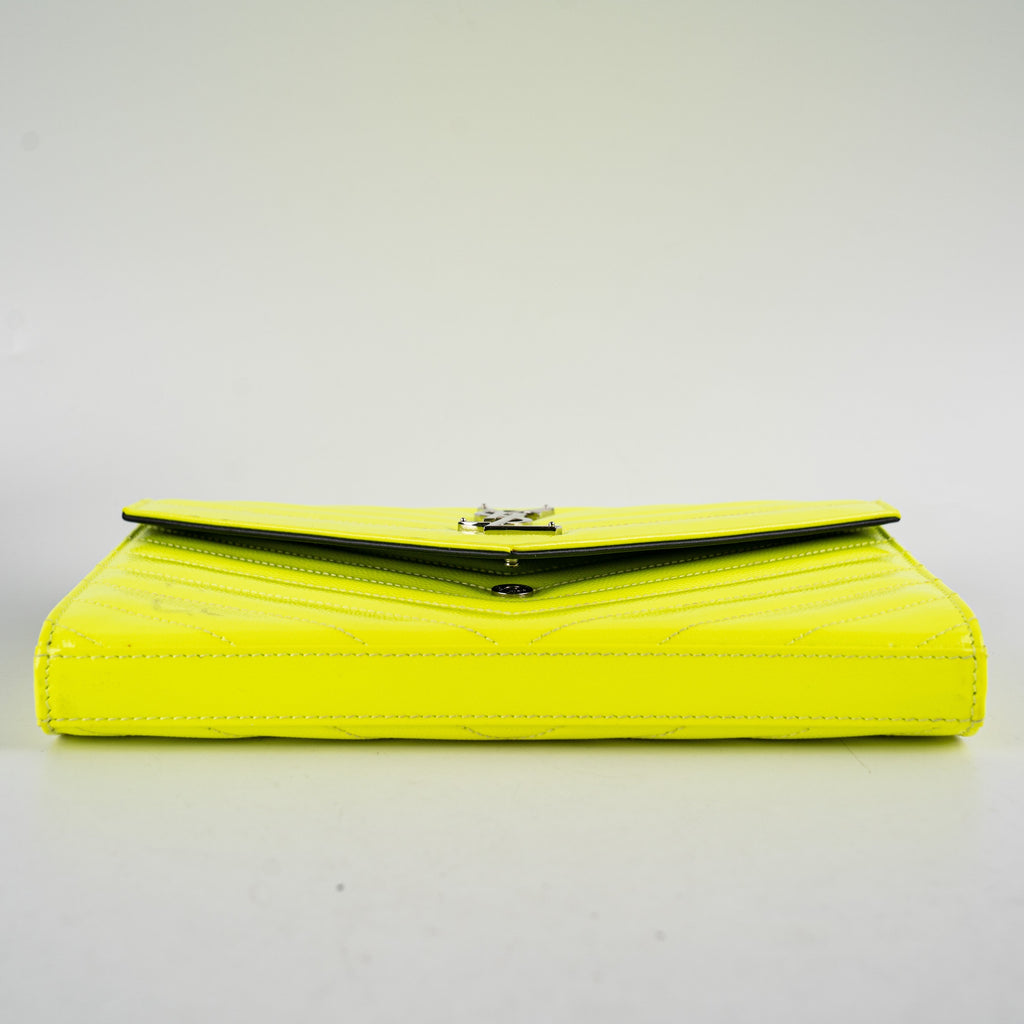 Saint Laurent Wallet On Chain Neon Yellow