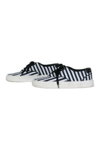 Saint Laurent - Black & White Stripe Low Top Sneaker Sz 7.5