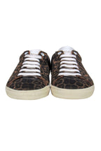 Saint Laurent - Brown Leopard Print Lace-Up Sneakers Sz 11